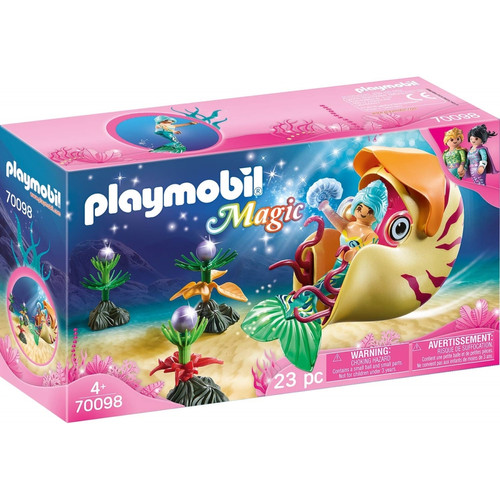 Playmobil - DMagic - Sirène avec escargot des mers Playmobil  - Playmobil sirene