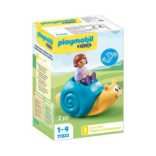 Playmobil - Playmobil 1.2.3 71322 Enfant avec escargot à bascule 1.2.3 Playmobil  - Playmobil 1.2.3 Playmobil