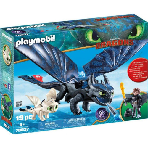 Ludendo - Krokmou et Harold avec bébé dragon Playmobil Dragons 70037 - Véhicules & Circuits