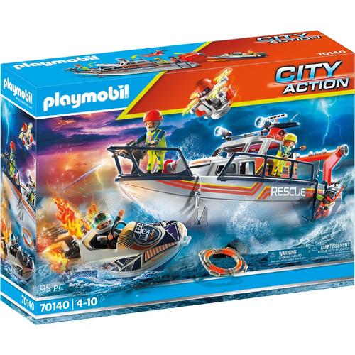 Playmobil - PLAYMOBIL 70140 - City Action Bateau général des sauveteurs en mer - Playmobil