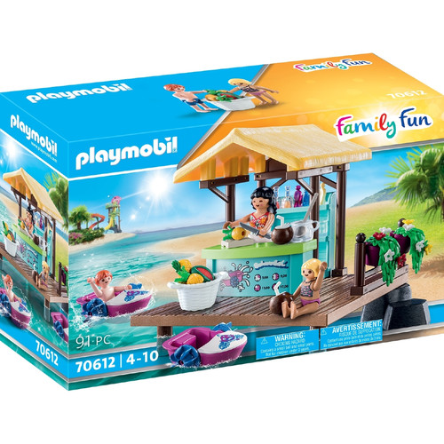 Playmobil - PLAYMOBIL 70612 - Family Fun Bar flottant et vacanciers - Jeux de construction