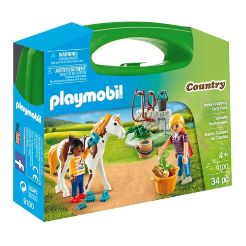 Playmobil - PLAYMOBIL VALISETTE palefreniere 9100 Playmobil  - Playmobil valisette
