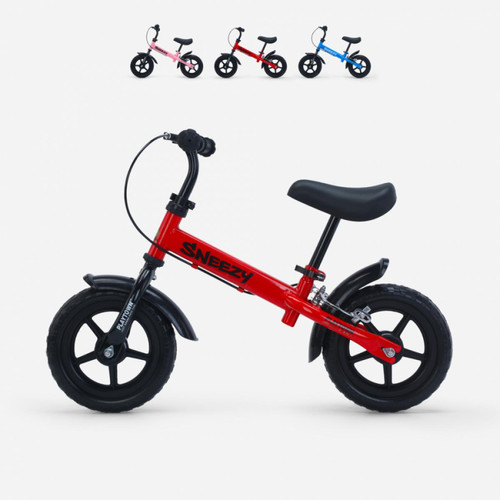 Playtown - Draisienne vélo pour enfants sans pédales avec frein Sneezy, Couleur: Rouge - Jouets 1er âge