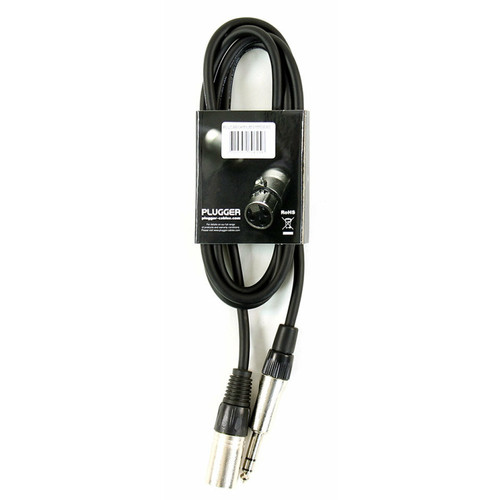 Plugger Câble XLR mâle 3b - Jack mâle stéréo 1,5m Easy Plugger