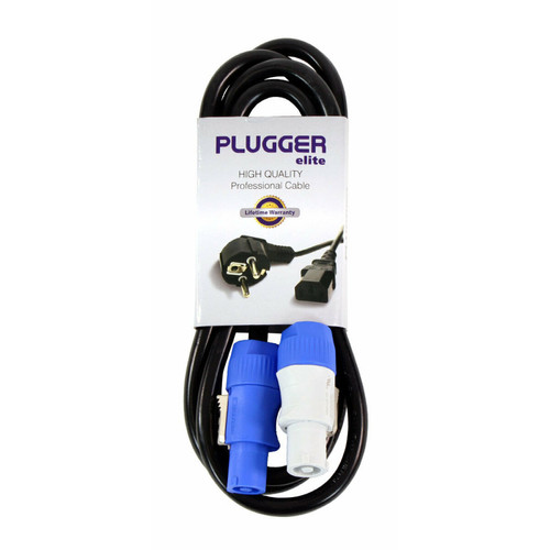 Plugger - Câble d'alimentation Powercon Mâle - Male 1.8m Elite Plugger Plugger  - Câble et Connectique