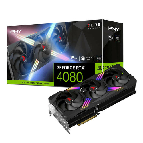 PNY - GeForce RTX 4080 XLR8 Gaming VERTO EPIC-X RGB Triple Fan - 16Go PNY  - Carte Graphique NVIDIA