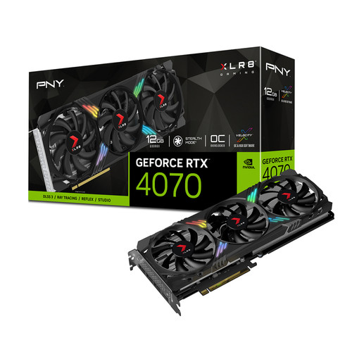 PNY - GeForce RTX 4070 XLR8 Gaming VERTO EPIC-X PNY  - Idées cadeaux pour Noël Composants