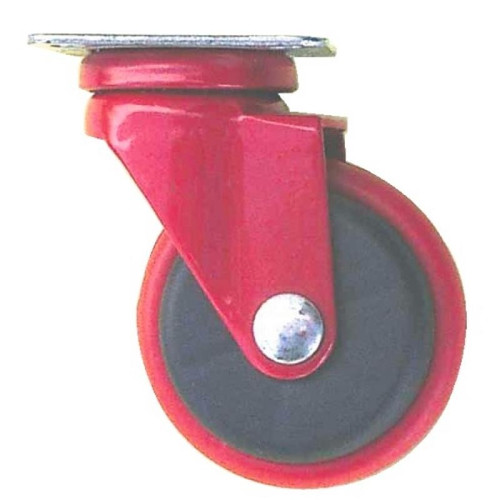 Guitel - Roulettes - roue en polypropylène DESIGN diamètre 50 mm chromé / noir - fixation à platine Guitel  - Quincaillerie