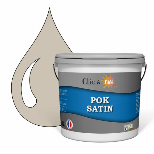 Pok - POK SATIN : Peinture Satin Lessivable Beige 100m² - 10L Pok  - Peinture intérieure