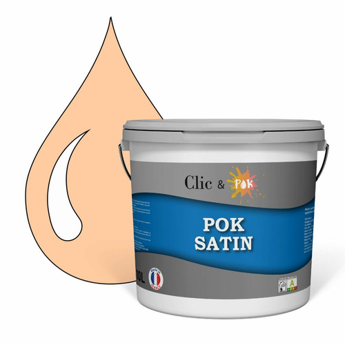Pok - POK SATIN : Peinture Satin Lessivable Orange Vanilla 100m² - 10L Pok  - Peinture intérieure