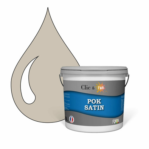 Pok - POK SATIN : Peinture Satin Lessivable Beige 50m² - 5L Pok  - Revêtement sol & mur