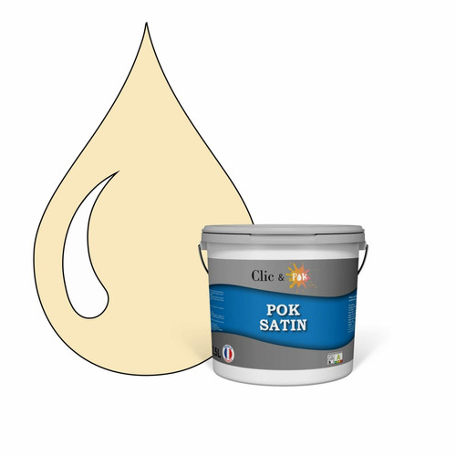 Pok - POK SATIN : Peinture Satin Lessivable Crème de pudding 25m² - 2,5L Pok  - Peinture intérieure