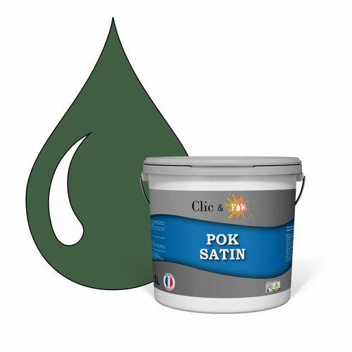 Pok - POK SATIN : Peinture Satin Lessivable Armée 50m² - 5L Pok  - Revêtement sol & mur