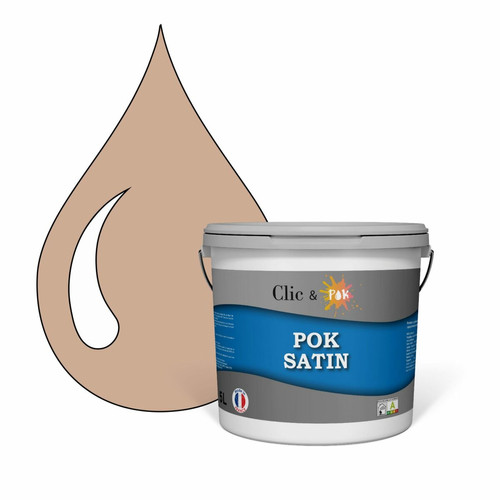 Pok - POK SATIN : Peinture Satin Lessivable Café noisette 50m² - 5L Pok  - Peinture intérieure