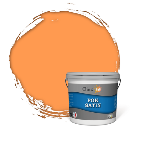 Pok - POK SATIN : Peinture Intérieure Satin Lessivable - Carotte - 25m² - 2,5L Pok  - Peinture intérieure