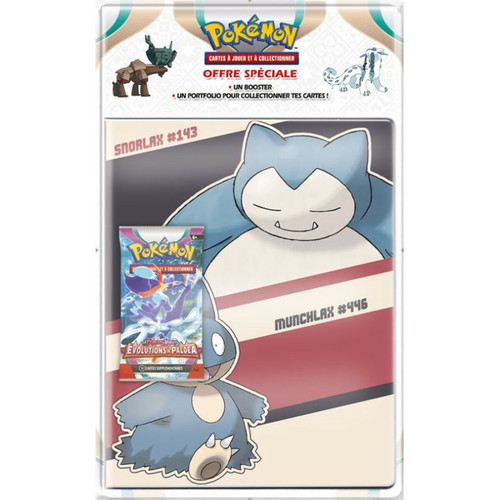Pokemon - Carte à collectionner Pokémon Pack Portfolio + Booster Pokemon  - Booster carte pokemon