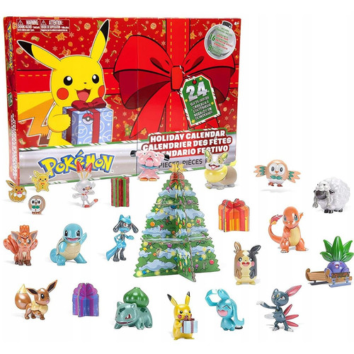 Pokemon - Calendrier de l'Avent Pokemon 2021 24 cadeaux à l'intérieur avec Pikachu de Noël Pokemon  - Pokemon