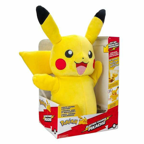 Pokemon - Jouet Peluche Pokémon Electric Charge Pikachu 32 cm Électronique Textile - Pokemon