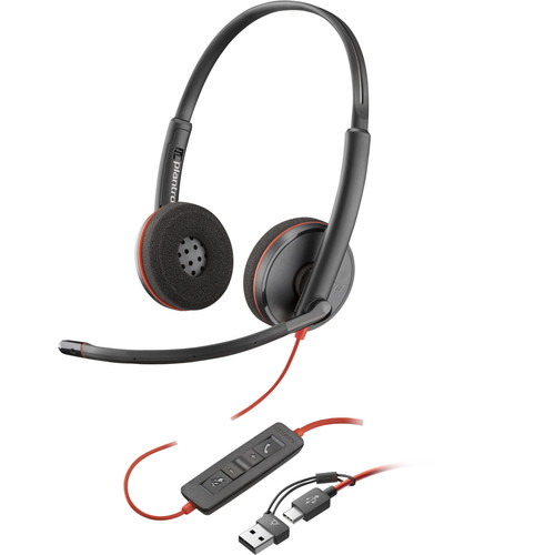 Poly - POLY Blackwire 3220 Stereo USB-C Headset +USB-C/A Adapter Poly  - Adaptateur casque micro