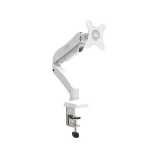 Support mural Port Design screen desk monitor arm Single screen desk monitor arm White Compatible with screen up to 32p Desk mount fixation VESA