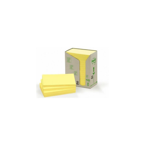 Post-It - Post-it Bloc-note adhésif Recycling, 127 x 76 mm, jaune () Post-It  - Post-It