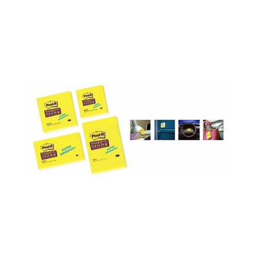 Post-It - Post-it Bloc-note Super Sticky Notes, 102 x 152 mm () Post-It - Mobilier de bureau Jaune