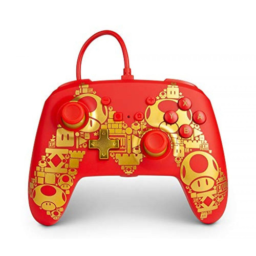 Powera - Manette de jeu filaire Golden M pour Nintendo Switch (Rouge/Or) - Powera
