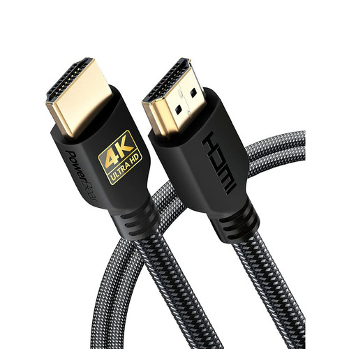 PowerBear - PowerBear Câble HDMI 4K de 2 m | Haute vitesse, en nylon tressé et connecteurs plaqués or, 4K 60Hz, Ultra HD, 2K, 1080P, PowerBear  - Cable hdmi arc