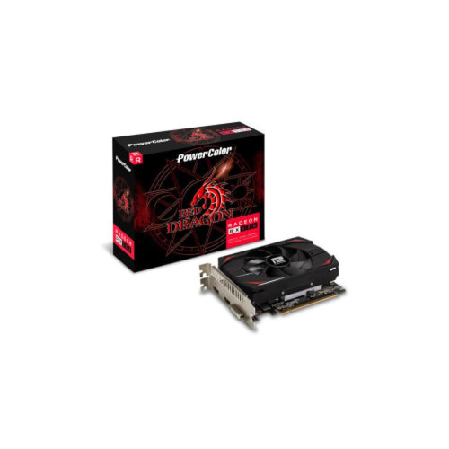 Carte Graphique Radeon RX 550 Carte Graphique 4Go GDDR5 6000MHz PCI-Express x16 3.0 Noir Rouge
