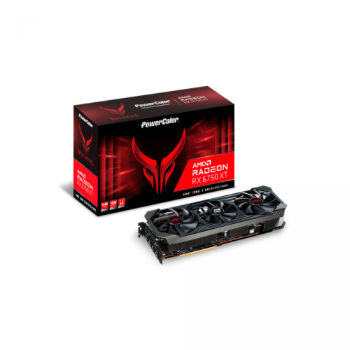 Powercolor - Red Devil Carte Graphique AMD Radeon RX 6750 XT 12 Go GDDR6 PCI Express 4.0 Noir - Carte Graphique AMD Gddr6
