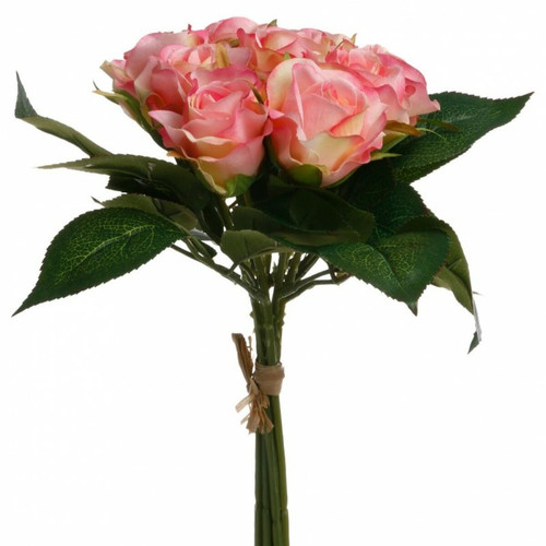 Pp No Name - Bouquet de Fleurs 9 Roses 25cm Rose Pp No Name  - Rose artificielle