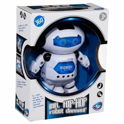Voitures Robot Danseur Son & Lumière 16cm Blanc & Bleu