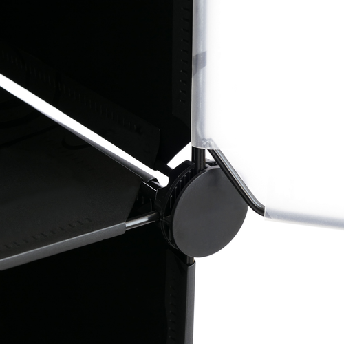 Primematik 4 connecteurs noirs pour armoire penderie cabinet etagère de cubes de 35x35cm 17x35cm