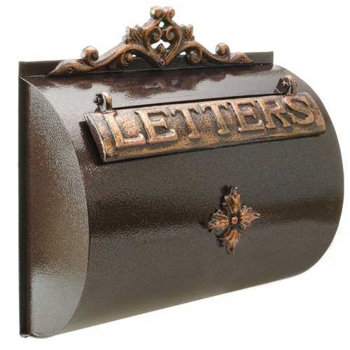 Boîte aux lettres Primematik Boîte aux lettres rétro antique vintage fonte coloré oxyde pour mur