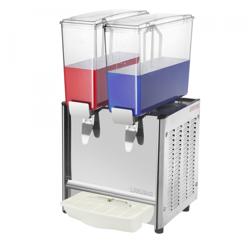 Primematik - Distributeur de jus chaudes et froides commerciale avec embout pour froid boissons 9L x 2 réservoirs - Extracteur de jus électrique