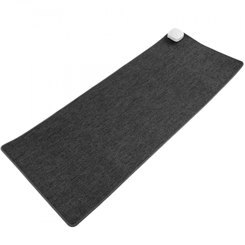 Primematik - Tapis et surface chauffante gris foncé de 80x32cm 77W moquette thermique pour bureau sol et pieds - Accessoires de sèche-serviette