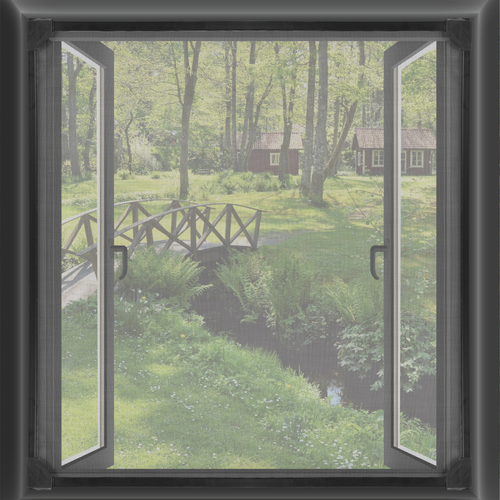 Primematik Moustiquaire pour fenêtre max 100 x 120 cm magnétique noir PVC souple
