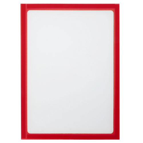 Cadre photo numérique Primematik Pochette magnétique d'affichage document en format A5 avec cadre flexible rouge
