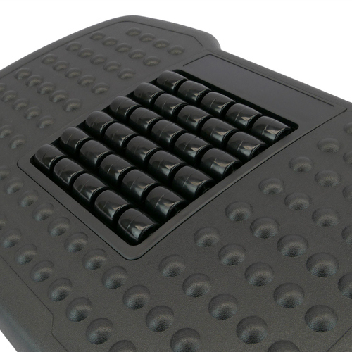 Repose-pieds Repose-pieds avec plateau réglable en plastique noir 455 x 330 mm avec massage