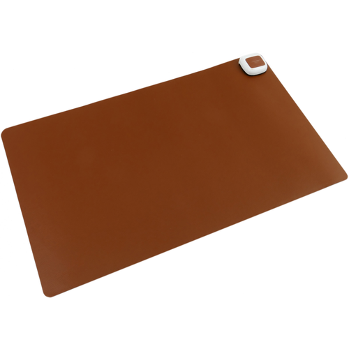 Accessoires de sèche-serviette Primematik Tapis et surface chauffante moquette thermique pour bureau sol et pieds 60 x 36 cm 65W marron