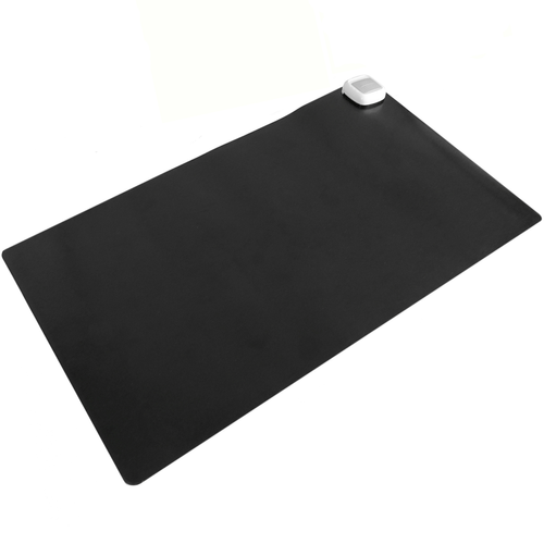 Primematik - Tapis et surface chauffante moquette thermique pour bureau sol et pieds 60 x 36 cm 65W noir - Accessoires de sèche-serviette