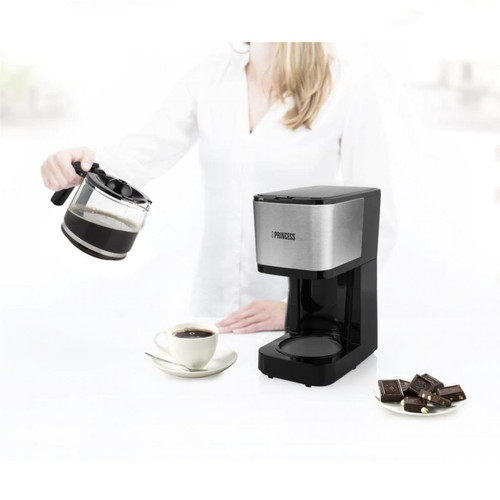 Princess - Princess Machine à café à filtre Compact 8 600 W 0,75L Noir et argenté - Princess