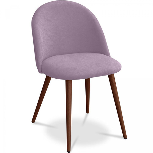 Iconik Interior - Chaise de salle à manger Evelyne Design Scandinave Premium - Piètement foncé Rose Iconik Interior  - Chaise scandinave Chaises