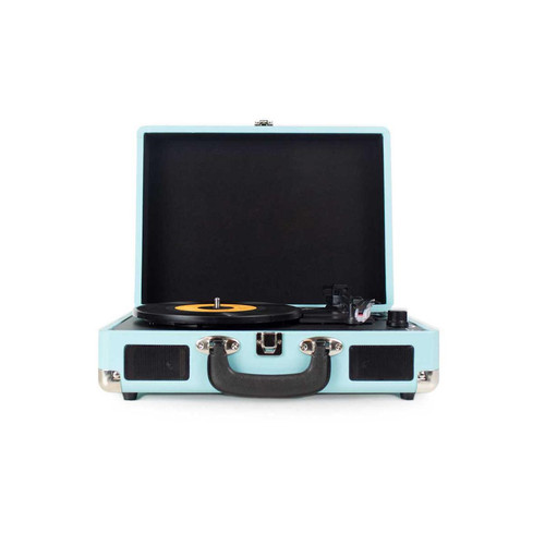 Prixton - Tourne-disque vinyle VC400 - Bluetooth - Bleu - Disque vinyles