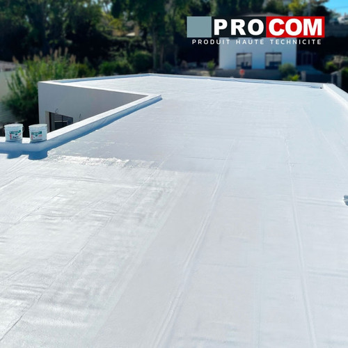 PRO COM Peinture toiture étanche Cool Roof, peinture réfléchissante blanche, anti chaleur PROCOM-2.5 litres-Blanc