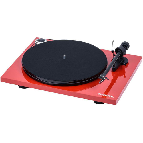 Pro-Ject - Pro-Ject Essential III OM-10e Rouge laqué - Platine Vinyle Audiophile - Platine Pack reprise