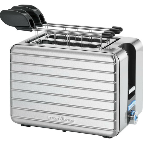 Proficook - Grille Pain Toaster large fente 2 tranches, 2 pinces à tirer les sandwichs, 1050, Argent, Proficook, TAZ 1110 Proficook  - Proficook