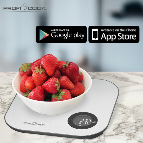 Proficook - Balance de cuisine numérique, Bluetooth, contrôle des calories, iOS ou Android, , Argent, Proficook, KW 11158 Proficook  - Proficook