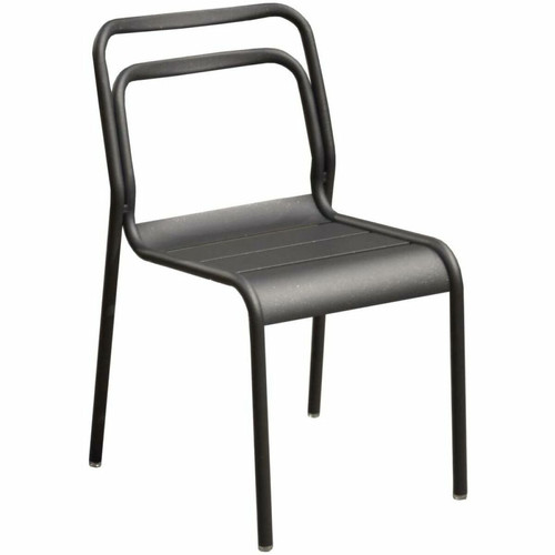 Proloisirs - Chaise en aluminium Eos graphite. Proloisirs - Mobilier de jardin