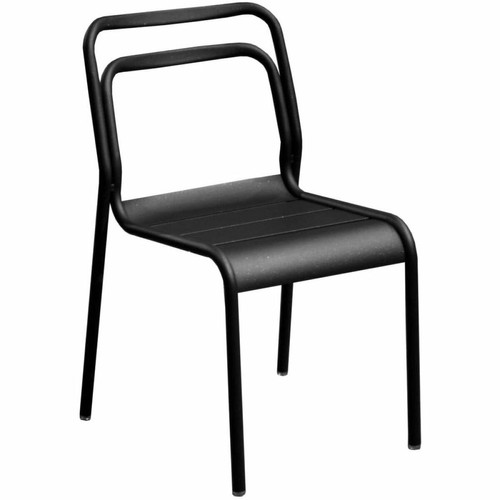Proloisirs - Chaise en aluminium Eos noir. Proloisirs  - Marchand Jardindeco